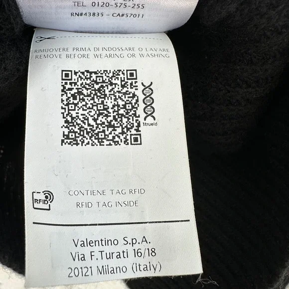 RED Valentino Wool Cashmere Silk Floral Applique Balloon Sleeve Sweater Women S - Picture 6 of 8